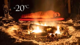 3 Days Solo Winter Camping - deep snow, no tent, below -20°C Trailer