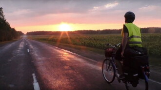 Around Belarus by Bicycles with Motors Trailer