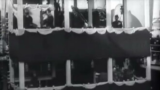 Cherbourg: Entry of the Russian Sovereigns and the President of the Republic under the Hall Trailer