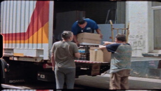 Closed boxes open boxes Trailer