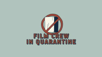 Film Crew in Quarantine Trailer