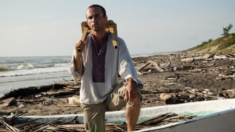 Human with a Stool Trailer