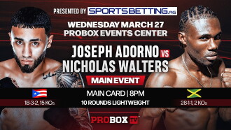 Joseph Adorno vs. Nicholas Walters Trailer