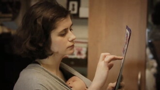 Katya and Stephanie. Portrait in the Interior Trailer
