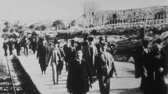 Leaving Jerusalem by Railway Trailer