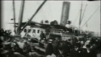 Loading baggage for Klondike, no. 6 Trailer