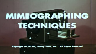 Mimeographing Techniques Trailer