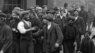 Miners Leaving Pendlebury Colliery Trailer