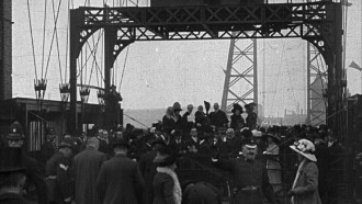 Opening of the Middlesbrough Transporter Bridge Trailer
