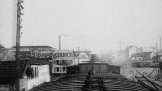 Panorama from Top of a Moving Train Trailer