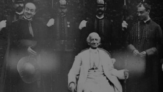 Pope Leo XIII Being Seated Bestowing Blessing Trailer