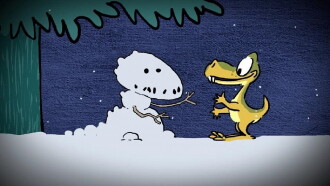 Snow Dinosaur Trailer