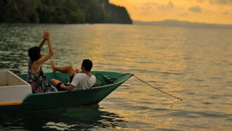 Someone's Wife in the Boat of Someone's Husband Trailer