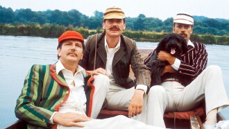 Three Men in a Boat Trailer