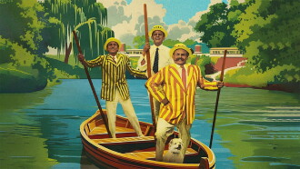 Three Men in a Boat Trailer