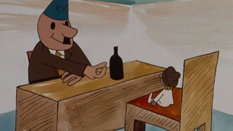 Tom Thumb at the Magician's Trailer