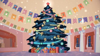 Umka at the Holiday Tree Trailer