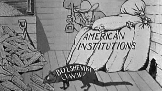 Uncle Sam and the Bolsheviki-I.W.W. Rat Trailer