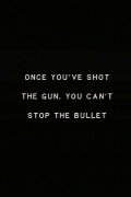 Once you’ve shot the gun you can’t stop the bullet.