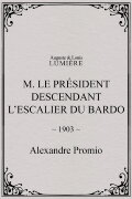 M. le président descendant l’escalier du Bardo