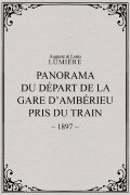 Panorama du départ de la gare d’Ambérieu pris du train (temps de neige)
