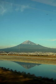 Mount Fuji Seen from a Moving Train