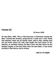 The First Movie on the Internet: Volume E