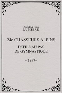 24ème chasseurs alpins : défilé au pas de gymnastique (1897)