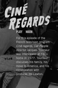 Ciné regards: Jacques Tourneur (1978)