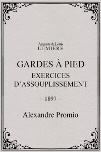 Gardes à pied : exercices d’assouplissement (1897)