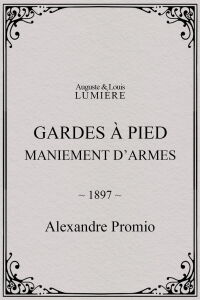 Gardes à pied : maniement d’armes (1897)