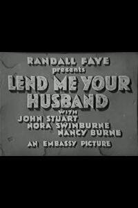 Lend Me Your Husband (1935)