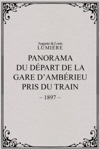 Panorama du départ de la gare d’Ambérieu pris du train (temps de neige) (1897)