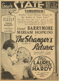The Stranger's Return (1933)