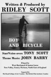 Boy and Bicycle Trailer