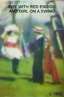 Boy with Red Ensign and Girl on a Swing Trailer