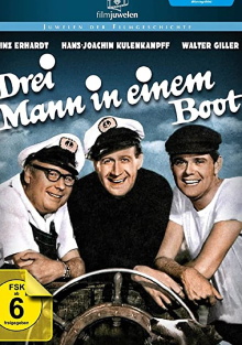Drei Mann in einem Boot Trailer