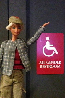 Faggotgirl Gets Busy in the Bathroom Trailer