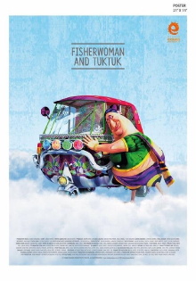 Fisherwoman and Tuk Tuk Trailer