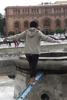 Fountain action. Police threaten citizen with psychiatric ward Trailer