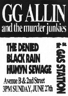 GG Allin: Live at the Gas Station Trailer