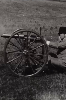 Hiram Maxim and His Quick-firing Gun Trailer