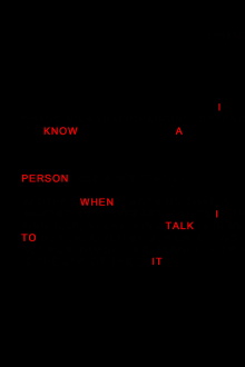 I Know A Person When I Talk To It Trailer
