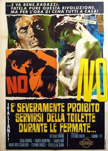 Italiani! È severamente proibito servirsi della toilette durante le fermate Trailer