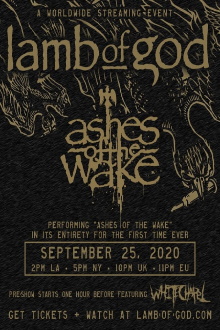 Lamb of God - Ashes of the Wake Live Stream Trailer