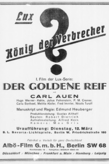 Lux, der König der Verbrecher Trailer