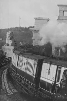 Menai Bridge, the Day Irish Mail from Euston Entering the Tubular Bridge Over the Menai Straits Trailer