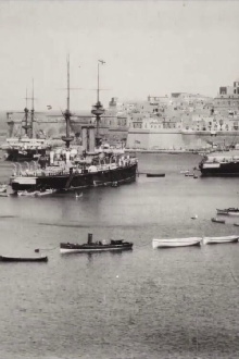 Panorama of Grand Harbour, Malta, Showing Battleships, Etc. Trailer