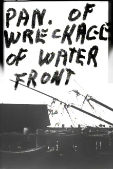 Panorama of Wreckage of Water Front Trailer