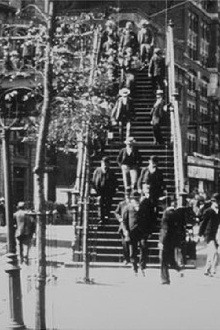 Passengers Descending from the Brooklyn Bridge Trailer